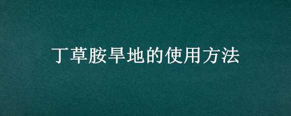 丁草胺旱地的使用方法（丁草胺蔬菜地使用方法）