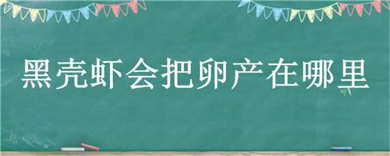 黑壳虾会把卵产在哪里 黑壳虾产卵在什么地方