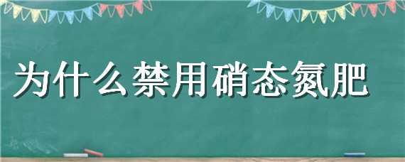 為什么禁用硝態(tài)氮肥（為什么不能使用硝態(tài)氮肥）