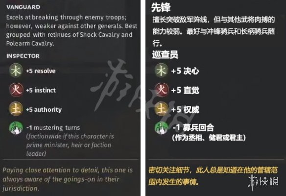 全面战争三国全属性武将特性介绍 全属性先天自带特性说明 金属性武将先天自带特性说明