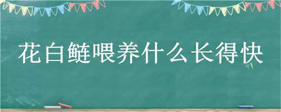 花白鲢喂养什么长得快（白鲢怎么喂养长得快）