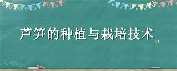 芦笋的种植要求有哪些（芦笋的种植要求有哪些种子）