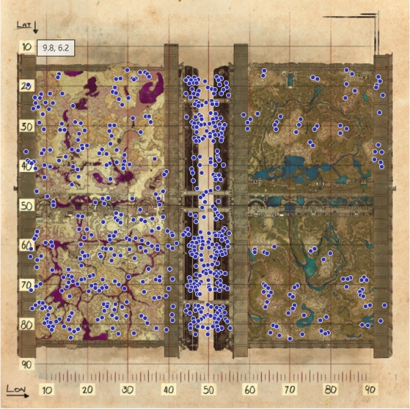 方舟生存進化創(chuàng)世紀2資源在哪 方舟生存進化資源分布圖一覽