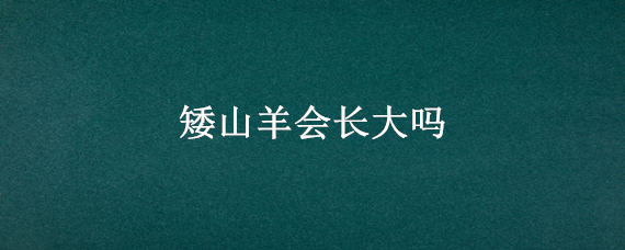 矮山羊會(huì)長(zhǎng)大嗎 矮山羊能長(zhǎng)多大