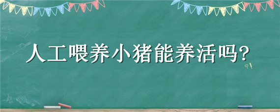 人工喂养小猪能养活吗（仔猪人工喂养能活吗）