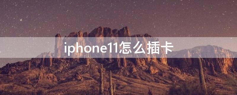 iPhone11怎么插卡