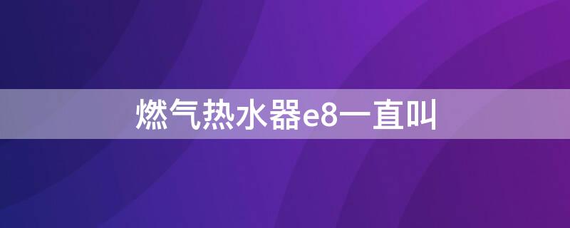 燃?xì)鉄崴鱡8一直叫