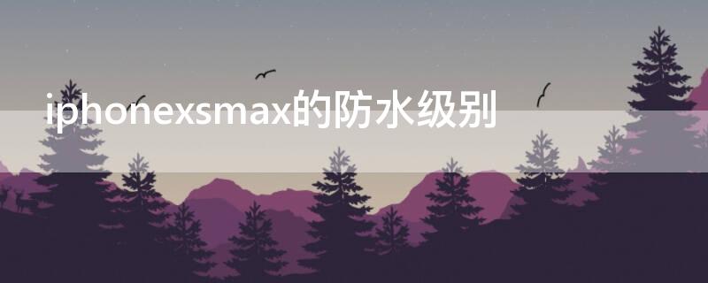 iPhonexsmax的防水級別