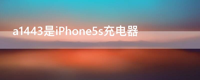 a1443是iPhone5s充电器