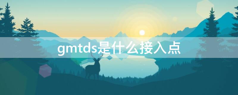 gmtds是什么接入點