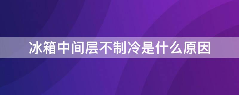 冰箱中間層不制冷是什么原因