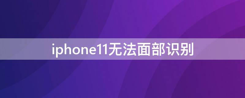 iPhone11無法面部識別