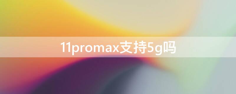 11promax支持5g嗎