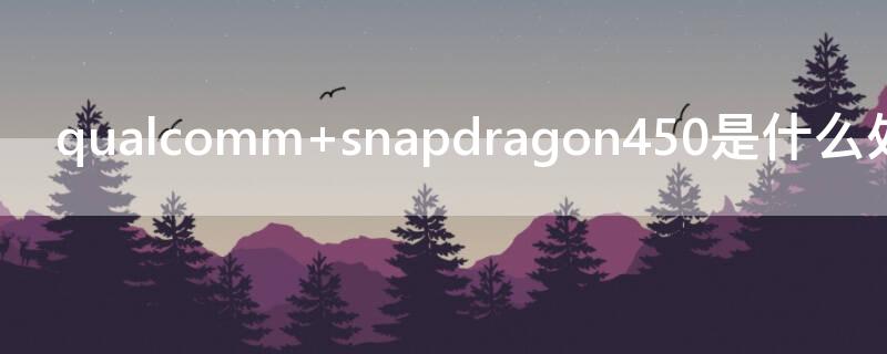 qualcomm snapdragon450是什么处理器