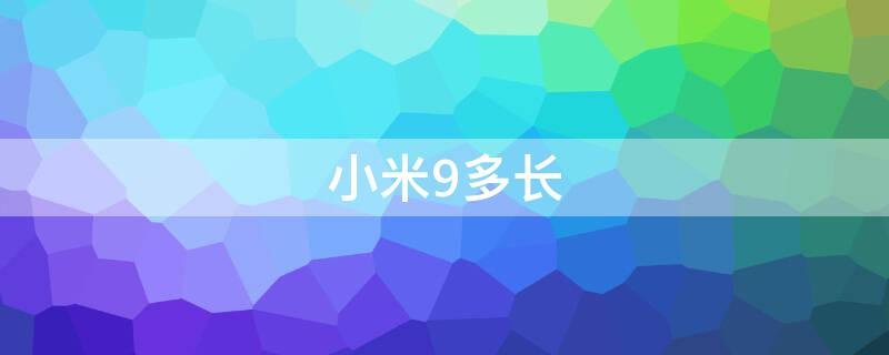 小米9多长