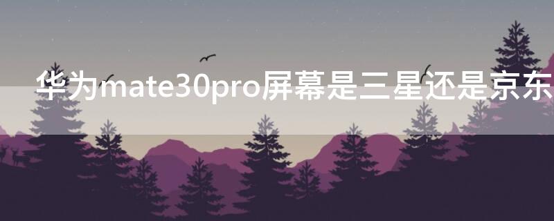 华为mate30pro屏幕是三星还是京东方