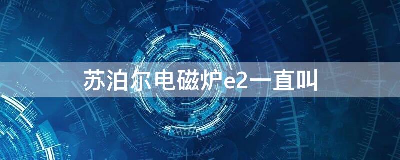 苏泊尔电磁炉e2一直叫