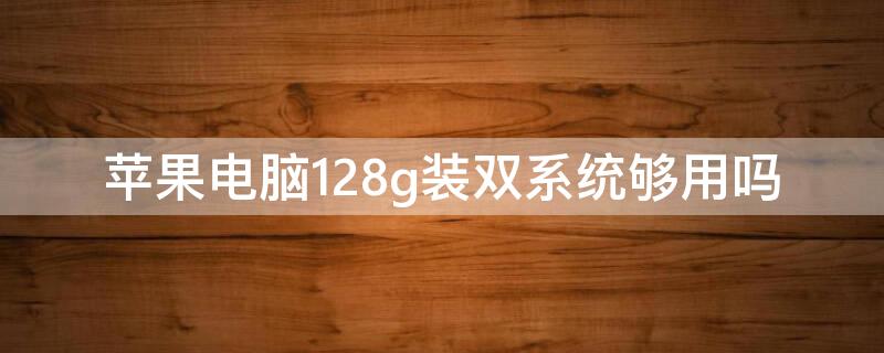 iPhone電腦128g裝雙系統(tǒng)夠用嗎