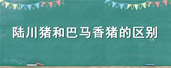 陆川猪和巴马香猪的区别（陆川猪和巴马香猪的区别哪个好）