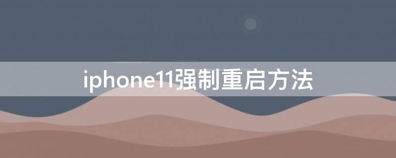 iPhone11強制重啟方法