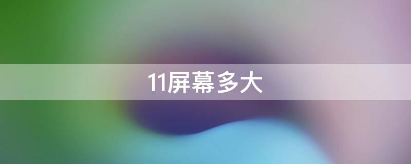 11屏幕多大