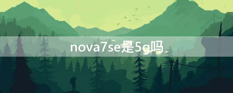 nova7se是5g嗎