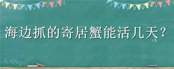 海邊抓的寄居蟹能活幾天 海邊抓的寄居蟹能活幾天啊