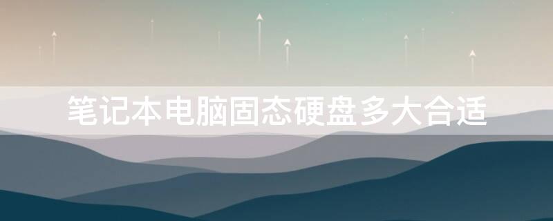 筆記本電腦固態(tài)硬盤多大合適