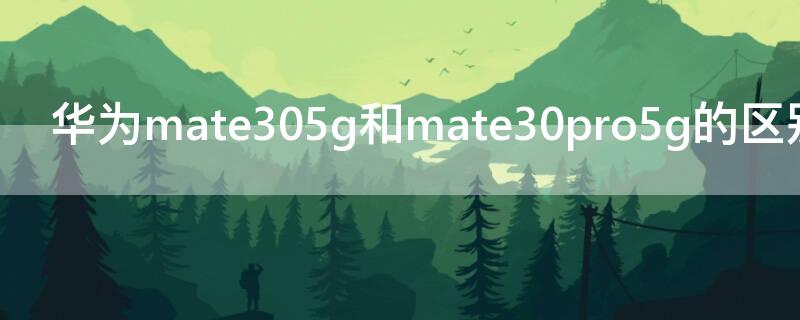 華為mate305g和mate30pro5g的區(qū)別