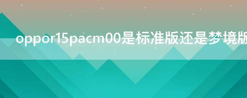 Vivos7pacm00是標(biāo)準(zhǔn)版還是夢(mèng)境版