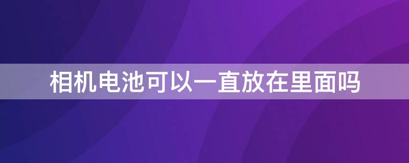 相机电池可以一直放在里面吗（相机电池放在相机里面时间长了后能用吗）