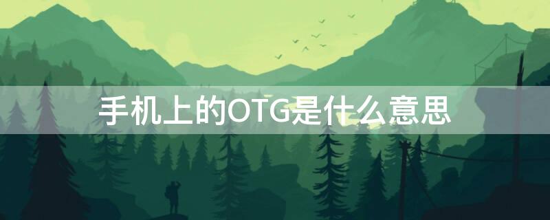 手机上的OTG是什么意思（手机里OTG是什么意思）