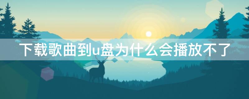 下載歌曲到u盤為什么會(huì)播放不了（下載在u盤里面的歌曲為什么播放不了了）