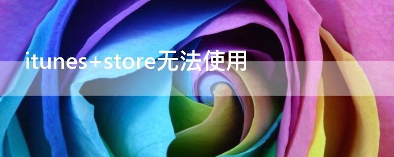 itunes store无法使用