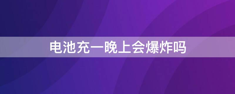 電池充一晚上會爆炸嗎 充電充一晚上會爆炸嗎