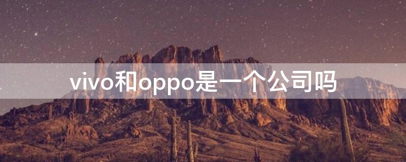 vivo和oppo是一個(gè)公司嗎（vivo和oppo是一個(gè)公司嗎手機(jī)品牌）