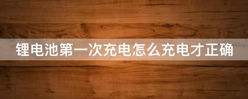 鋰電池第一次充電怎么充電才正確（新買的鋰電池第一次怎么充電）