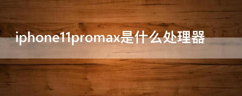 iPhone11promax是什么處理器（iphone11promax處理器是多少）