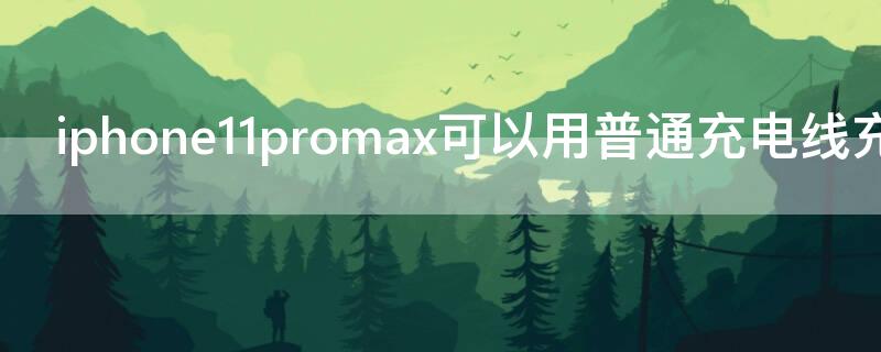 iPhone11promax可以用普通充電線充電嗎 iphone11pro max可以用普通充電線充電嗎