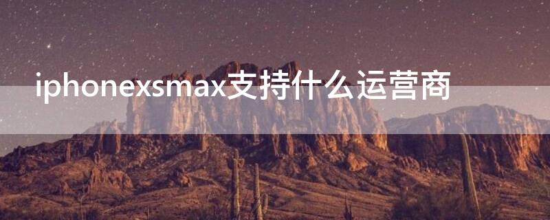 iPhonexsmax支持什么运营商 苹果xs max运营商