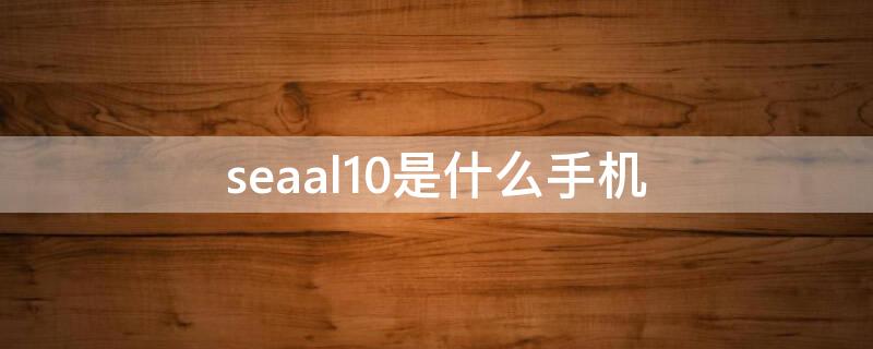 seaal10是什么手机 seaal10手机多少钱