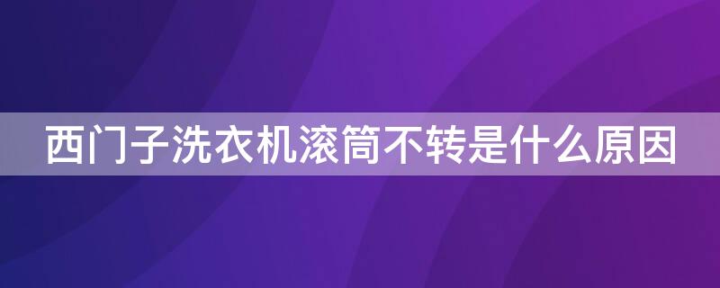 西門(mén)子洗衣機(jī)滾筒不轉(zhuǎn)是什么原因 西門(mén)子滾筒洗衣機(jī) 不轉(zhuǎn)