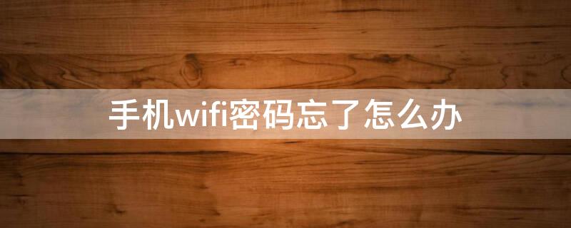 手机wifi密码忘了怎么办 苹果手机wifi密码忘了怎么办