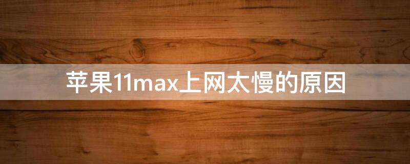 iPhone11max上網(wǎng)太慢的原因 iphone12promax上網(wǎng)慢