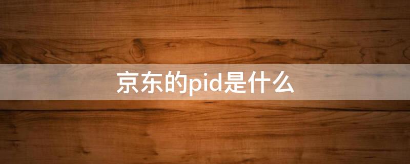 京東的pid是什么（京東的pid是什么意思）