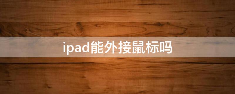 ipad能外接鼠标吗 ipad可以接鼠标吗