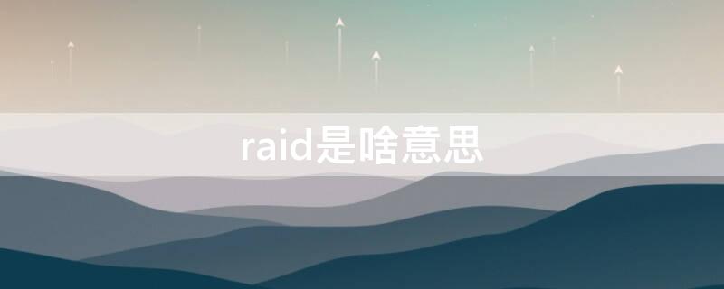 raid是啥意思 afraid是啥意思