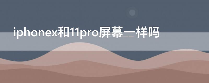 iPhonex和11pro屏幕一樣嗎（iphone x和iphone 11pro屏幕對比）