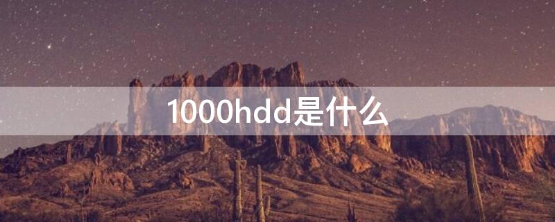 1000hdd是什么 2100hdd0