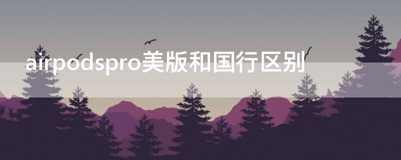 airpodspro美版和國行區(qū)別（蘋果airpodspro美版和國行有什么區(qū)別）